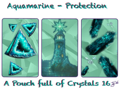 A Pouch full of Crystals – Aquamarine